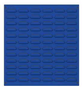 Bott Vertical Louvre Panel 457mm W  x 495 mm H Bott Louvred Panels | Wall Mounted Louver Container Storage 14025147.11v Gentian Blue (RAL5010) 14025147.24v Crimson Red (RAL3004) 14025147.19v Dark Grey (RAL7016) 14025147.16v Light Grey (RAL7035) 14025147.RAL Bespoke colour £ extra will be quoted